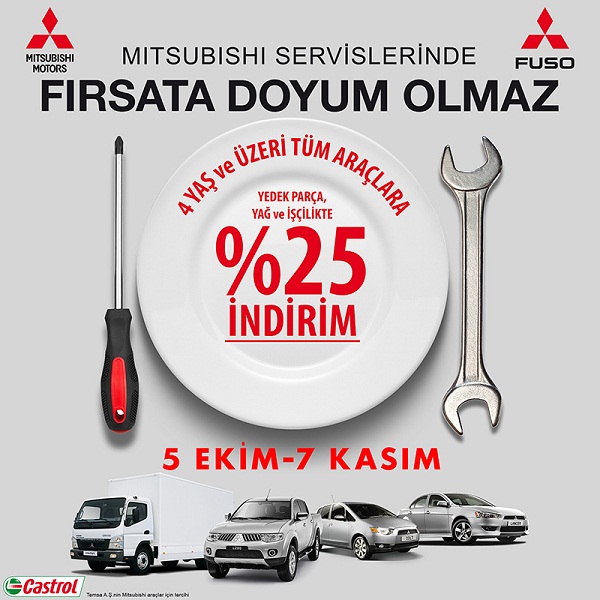 Mitsubishi servislerinde fırsata doyum olmaz