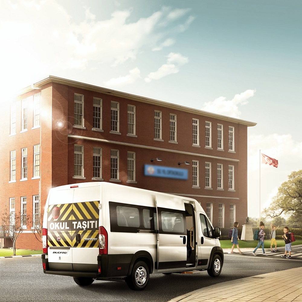 Fiat Professional’dan Yüksek Güvenlik  Seviyesine Sahip Ducato Okul Servisi!