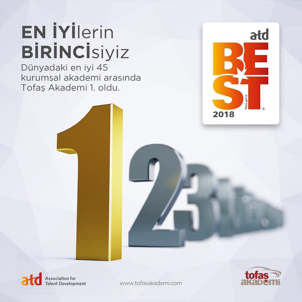 Tofaş Akademi Dünyanın En İyi Akademisi Seçildi!