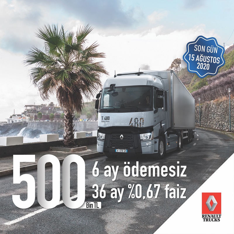Renault Trucks’dan 6 ay Ödemesiz Düşük Faizli Kampanya