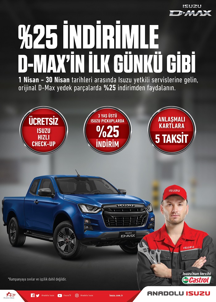 Isuzu’dan D-Max’e özel kampanya