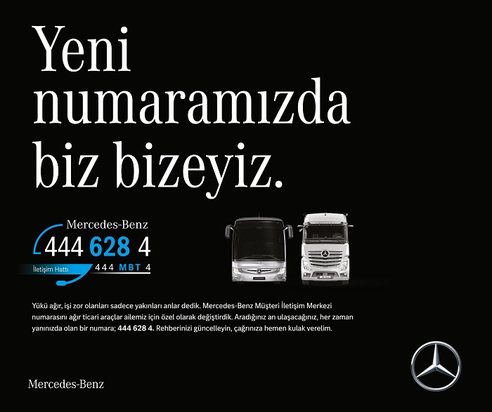 Mercedes-Benz Türk Müşteri İletişim Merkezi yeni numarasıyla hizmette