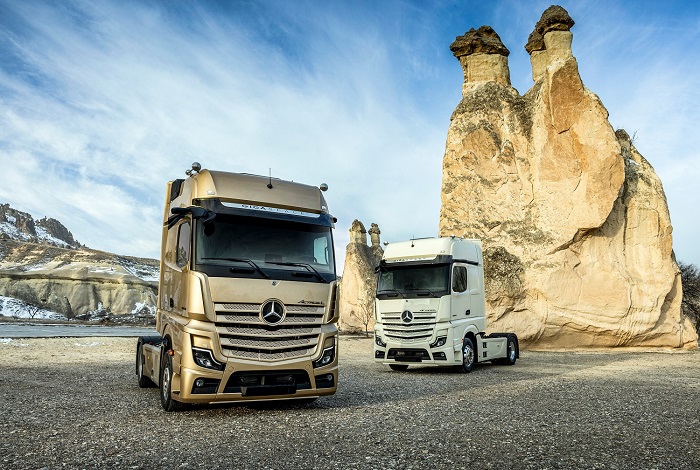 Aksaray’da üretilen Mercedes-Benz Türk imzalı kamyonlar Avrupa ülkelerine ihraç ediliyor